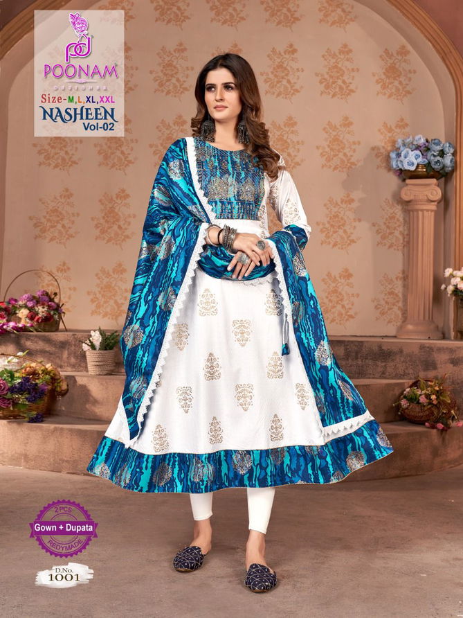 Poonam Nasheen 2 Ethnic Wear Wholesale Kurti With Dupatta Catalog
